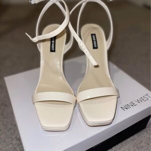 Nine West Women's White Heeled Sandals